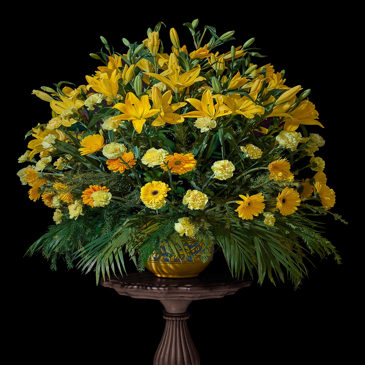Jaipur Wedding Bouquet with Lilies, Marigolds, and Carnations, 2018