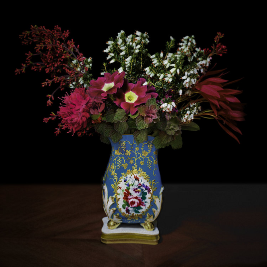 Red and White Bouquet in a Sevres Vessel, 2018