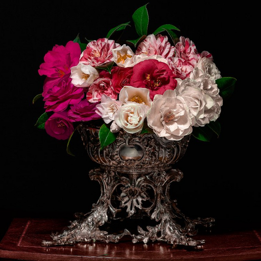 Camellias in a Silver Punch Bowl, 2018