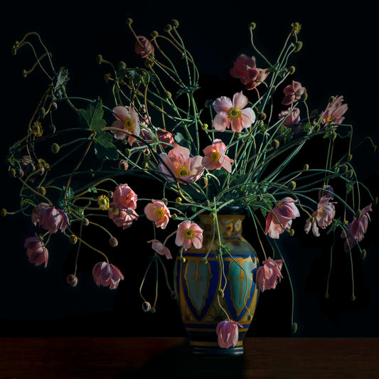 Japanese Anemones in an Arts and Crafts Movement Vase