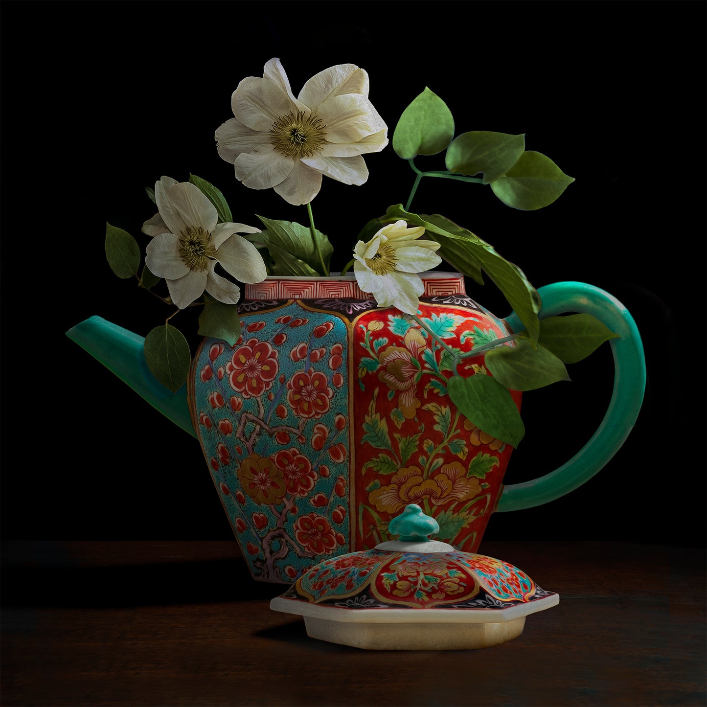 Clematis in a Chelsea Teapot, 2018 (Vessel courtesy Gardiner Museum)