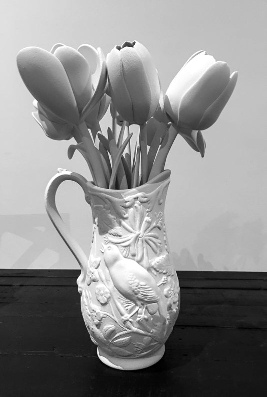 Tulips in a Salt Glaze Jug
